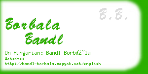 borbala bandl business card